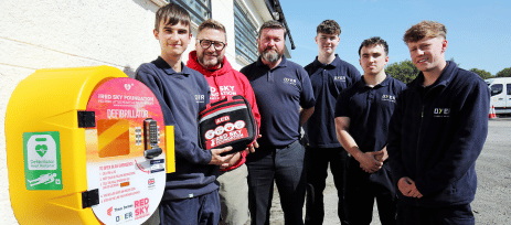 Dyer Apprentices Help Deliver Community Defibrillator