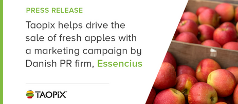 Taopix helps drive the sale of fresh apples with a marketing campaign by Danish PR firm, Essencius