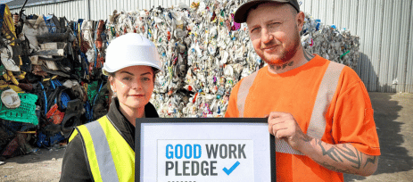 Regional Waste Recycler CJM Recycling Achieves Good Work Pledge Award